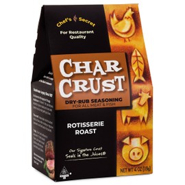 Char Crust Dry-Rub Seasoning, Rotisserie Roast, for Chicken, Prime Rib, Roasts and Potatoes,4 Ounce (Pack of 6)