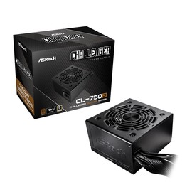 ASRock Challenger Power Supply 750W ATX 2.52 120mm Golf Blade Fan 5 Years Warranty CL-750B 80 Plus Bronze Certified Non-Modular PCIe5.1 12V-2x6 Cable