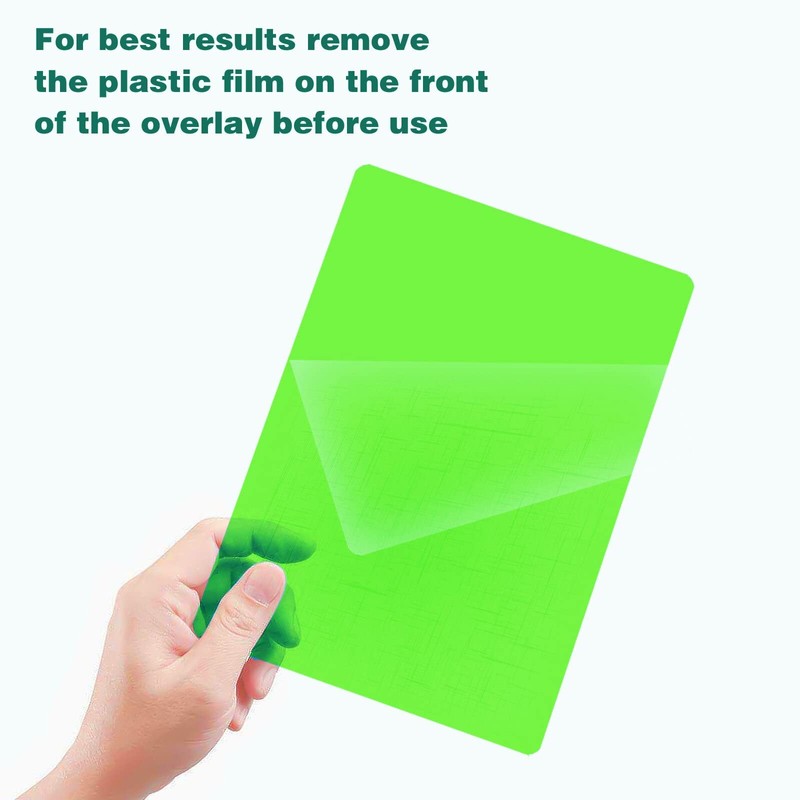12 Pieces Colour Overlays for Dyslexia Reading Strips, Reading Tools