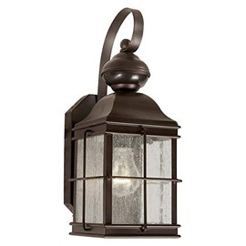 Forte Lighting 18006-01-32 Antique Bronze Traditional / Classic 6Wx13.25Hx8E Energy Efficient Outdoor Wall Sconce