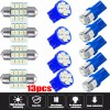 SHENKENUO 13pcs Blue LED Lights Interior Package Kit Car Dome