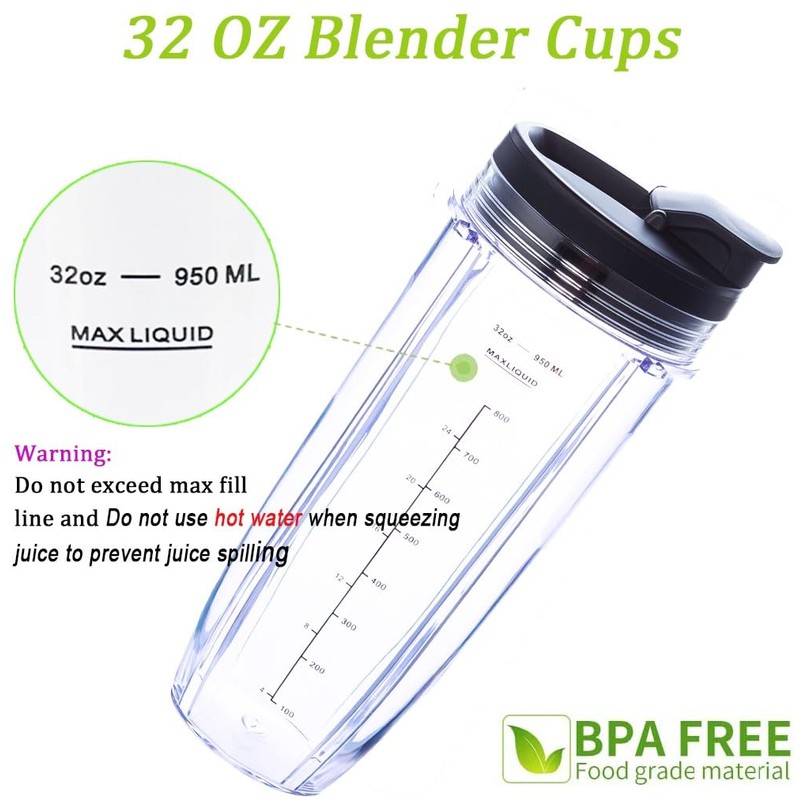 [ New Model] Replacement blender Blade and 32oz Cup Accessories,