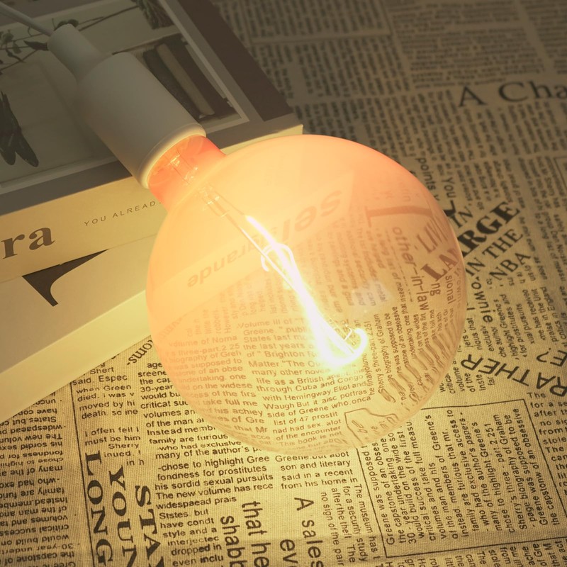ONEWISH Large LED Bulb,G150 Pink Globe Decorative Bulbs,Warm White 2700K