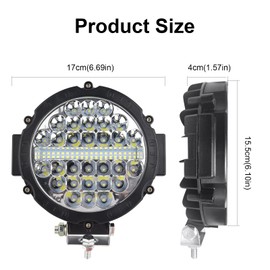 7 Inch Round Led Light Pods, Safego round LED Offroad lights Driving Light Bar 210W 21000LM Combo Beam With Wiring Harness for Trucks ATV UTV SUV Car Tractors Off-Roading Jeep Lighting, Pack of 2