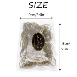 Dofash 200Pcs Large Hair Rubber Bands Blonde Elastic Hair Braiding Ties Soft Elastic Hair Bands for Toddlers Kids Women