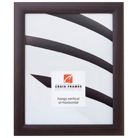 Craig Frames 23247778 Smooth Wood Grain Finish 4 by 6-Inch Picture Frame, 1-Inch Wide, Dark Walnut