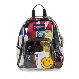 JanSport Mini Pack - Lightweight 10L Backpack with Adjustable Straps and Front Zipper Pocket - Perfect for Travel, Concerts, & Everyday Use, Clear
