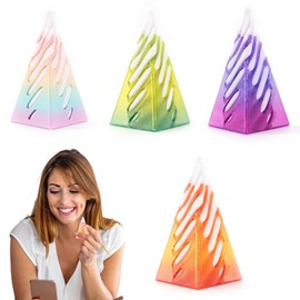 4 Pieces Spiral Cone Fidget Toy, 3D Printed Spiral Cone Fidget Toy, Fidget Cone, Impossible Pyramid, Pyramid Passthrough Sculpture, Home Office Desktop Deco Gift For Kids