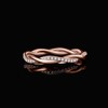 JewelryPalace Love Rope Infinity Moissanite Wedding Band for Women, Twisted