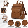 RAINSMORE Backpack Purse for Women Fashion Leather Backpack Designer Ladies