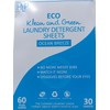 HLP Healthy Living Proteins HLP Laundry Detergent Sheets - 30 Detergent Sheets - 60 Loads - Ocean Scent - No Plastic Jug - Concentrated NO Liquid Laundry Soap - Eco Friendly Sheets (1 Pack)