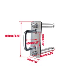 Qinwuwu 2Pcs Closed Bar Holder for Door Barricade, Close Bar Holder,Fit for 3.8x3.8cm Lumber,Closed Lock Brackets Security Bar Door Stopper,Max Load Capacity 500lb