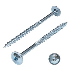 PARCO Flat Head Screws 6 x 100 mm, Pack of 100 TX30 Galvanised, Cut Tip, Wood Screws for Constructions, German Quality with ETA Approval