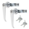 Quluxe 2 Pcs Chrome Zinc Alloy Handle Cabinet Locks Distribution