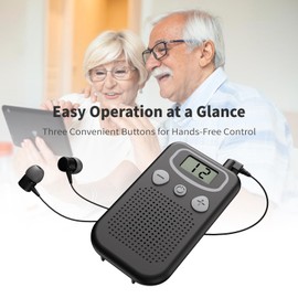 Hearing Aids For Seniors Hand Held Pocket Sound Amplifier with Headphones Pocket Talker Hearing Loss