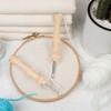 2 Pieces Embroidery Punch Needle Set with Monk Fabric, Embroidery