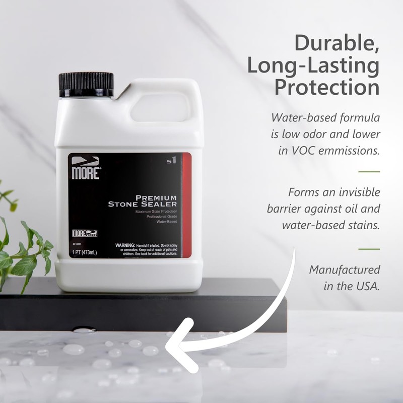 MORE Premium Stone Sealer - Water Based Formula - Protection