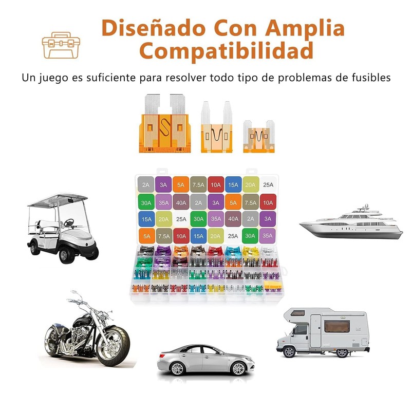 Kit de Fusibles Coche 320 Piezas, con Extractores de Fusibles