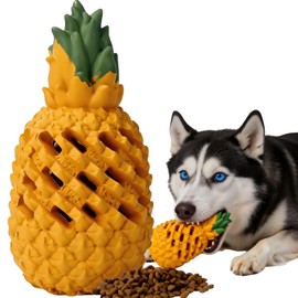 M.C.works Juguetes masticables para perros, limpieza de dientes, palillo masticable para masticar mediano agresivo, juguete para perros indestructible de calidad alimentaria para piña.