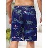 ERECT PEAK Mens Flamingo Swim Trunk Seaside Trunk Quick Dry