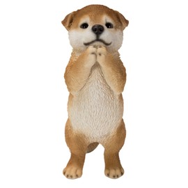Oubia H20449 Akita Inu Begging 10 x 9 x 21.7 cm Doll Figurine Figurine Animal Garden Decoration Realistic Cute Dog Dog
