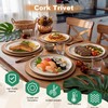 Gandeer Set of 6 Round Cork Placemats Rustic Heat Resistant