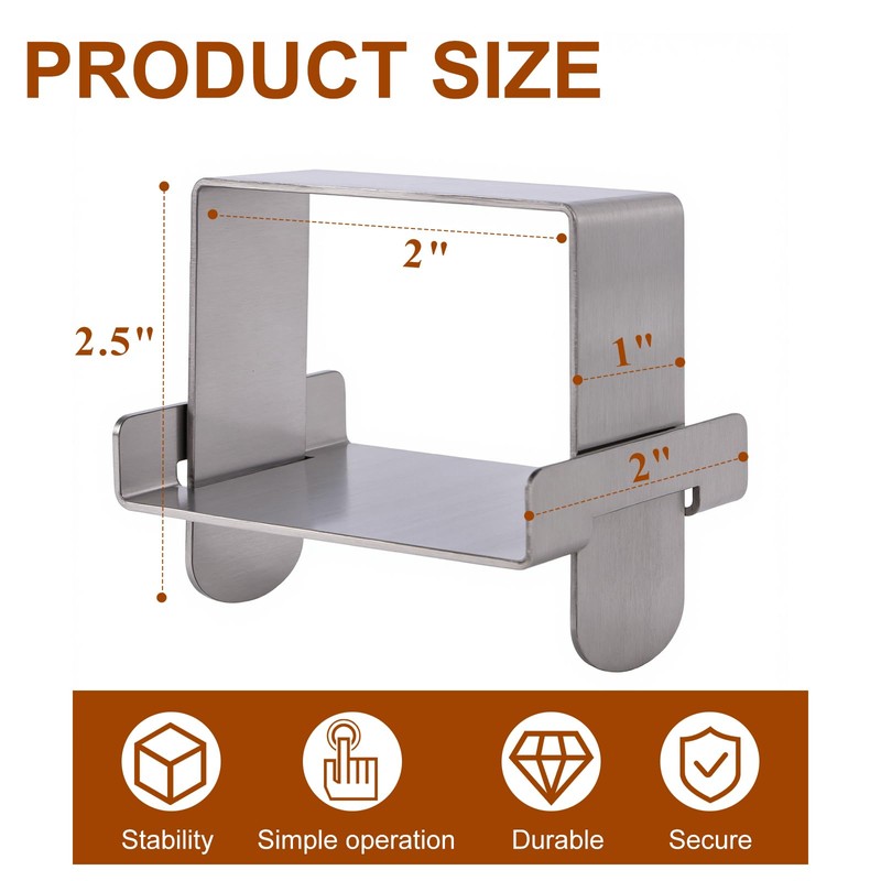 MYZHRE 4 Pcs Stainless Steel 2” Wide Leaf Spring Clamp