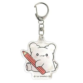 K Company Hanamaru Ghost Acrylic Key Holder Pencil HO-AK-HT H5.6 x W5.3 x D 0.1 inches (5.6 x 5.3 x 0.3 cm)
