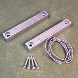 Gebildet Home Security Wired Rolling Door Contact Magnetic Reed Switch Magnetic Switch With 2 Wires For,Magnet Near - Connect Circuit, Magnet Away - Break Circuit, Applications MC-58
