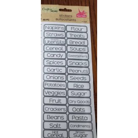 Crafters Square Stickers Labels Spices Kitchen Organization