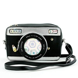 Camera Cross Body Bag in Vinyl