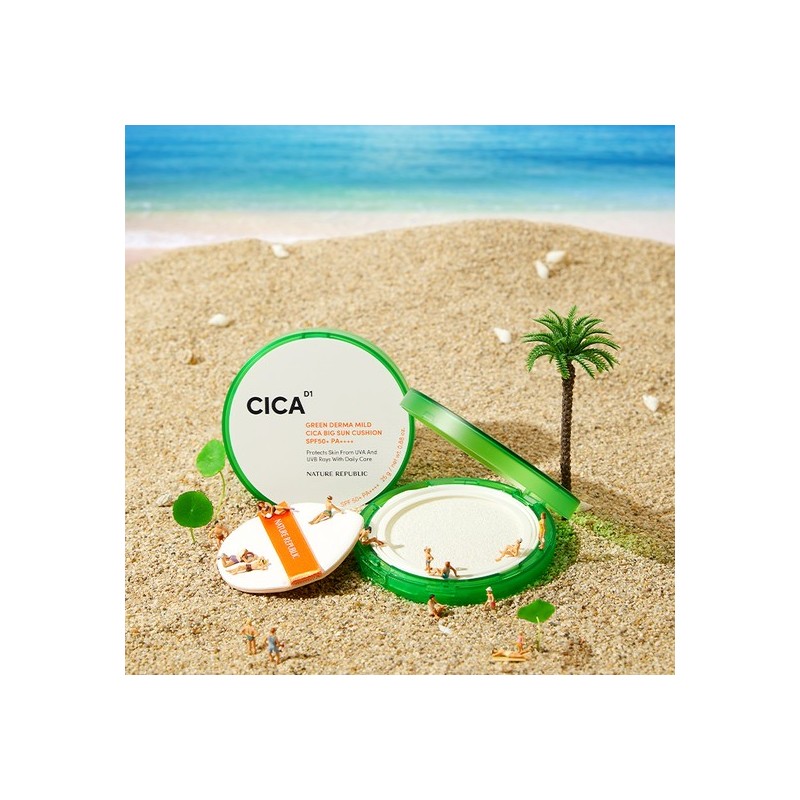 Nature Republic Green Derma Mild Cica Big Sun Cushion SPF50+PA++++
