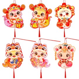 6 PCS Spring Festival Lantern DIY Handmade Lantern Festival Portable Lantern Easy to Operate Party Decorations