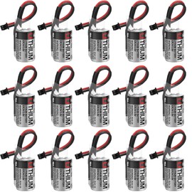 WELLVEUS「15 Pack」JZSP-BA01 ER3V 3.6V Battery for Toshiba ER3V 3.6V Lithium PLC Battery for Yaskawa JZSP-BA01, 1000mAh