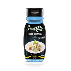 Sugar Free YOGURT Dressing Zero Calories, Sugar-Free, Gluten-Free, Non-GMO Yogurt Sauce 10.6 Fl Oz - Vegan and Keto Friendly - ServiVita