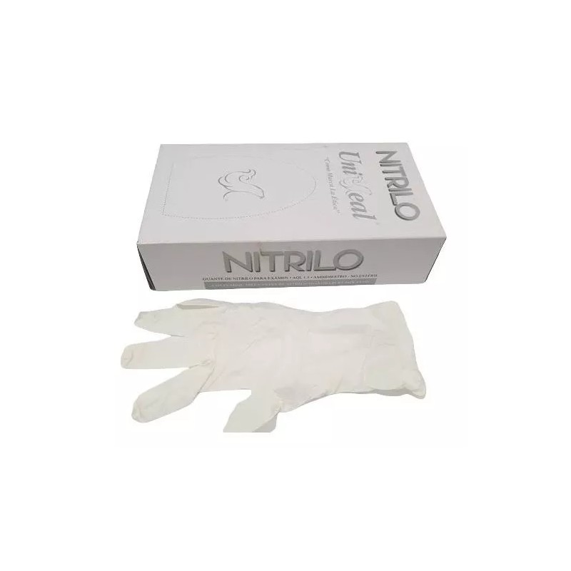 UniSeal 2 Cajas De Guantes Nitrilo Uniseal Chico Color Blanco