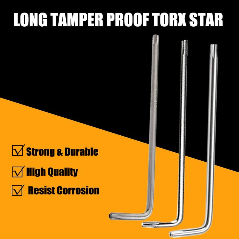 Utoolmart T25 Long Tamper Proof Torx Star Key Bit Wrench