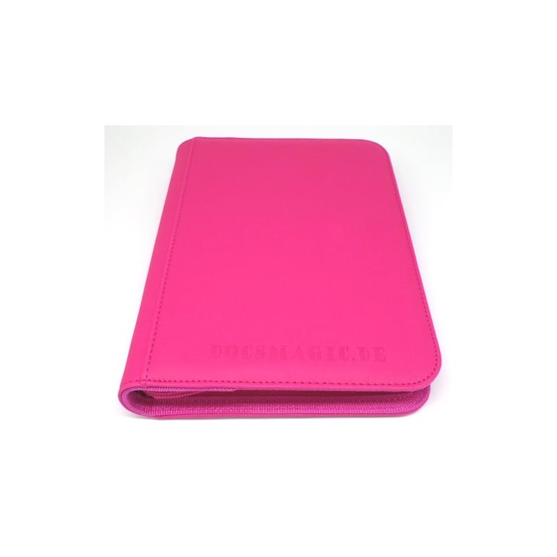 docsmagic.de Premium Pro-Player 4-Pocket Zip-Album Pink - 160 Card Binder