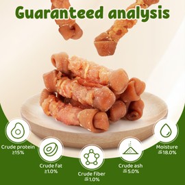 Pawant Dog Treats Chicken Wrapped Peanut Butter Bone Rawhide Free Dog Chews Long Lasting 227g
