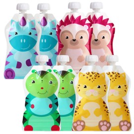 ChooMee Reusable baby food pouches, snack pack with secure double lock zip