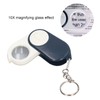 Ailao 10x Pocket Magnifier Key Ring Magnifier Double Layer Lens