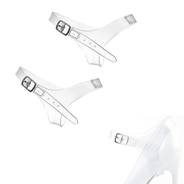 CAASFOOY 1 Pairs Invisible High Heel Shoe Straps,Anti-Loose Shoelace,Heels Transparent