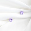 Weviway Sterling Silver Amethyst Star Stud Earrings, Purple Crystal, February