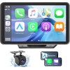 Gegaibe Wireless Car Stereo with Apple CarPlay/Android Auto, Portable Touch
