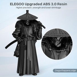 ELEGOO ABS-Like Resin 3.0, Photopolymer Resin UV Curing 405nm, Upgraded ABS 3D Printing Resin, Higher Precision, Lower Shrinkage 3D Resin for LCD/MSLA/DLP 3D Printer, Black 2000G