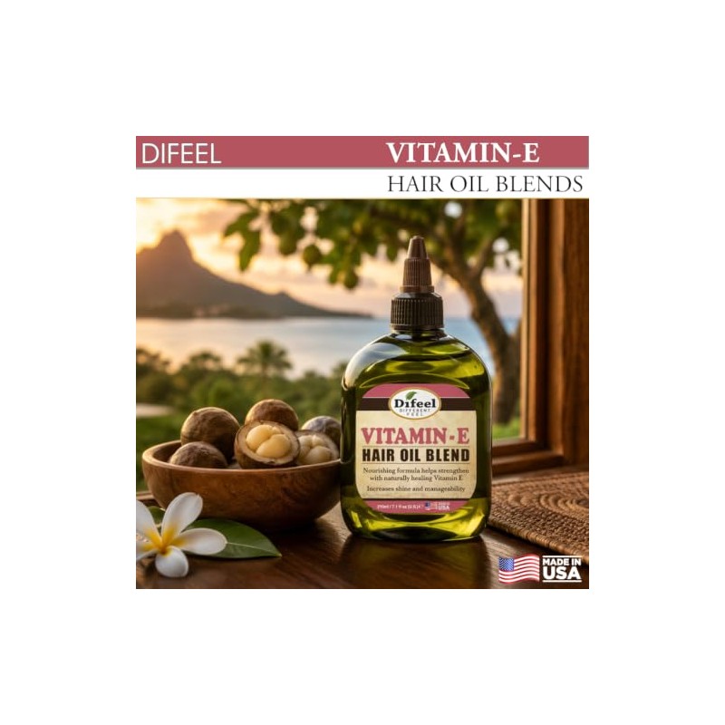 Difeel Aceite de cabello natural premium - Aceite de vitamina