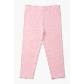 MONICA + ANDY Ribbed Leggings, Size 3T, Light Pink Heather, 100% Organic Toddler Clothes for Girls & Boys, Stretch Leggings, Sustainable Super Soft Fabric, Sizes for Newborn, Infant & Kids