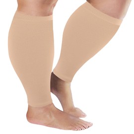 Plus Size Compression Sleeves for Calves Women Wide Calf Compression Legs Sleeves Men 7XL, Relieve Varicose Veins, Edema, Swelling, Soreness, Shin splints, for Work, Travel, Sports and Daily Wear