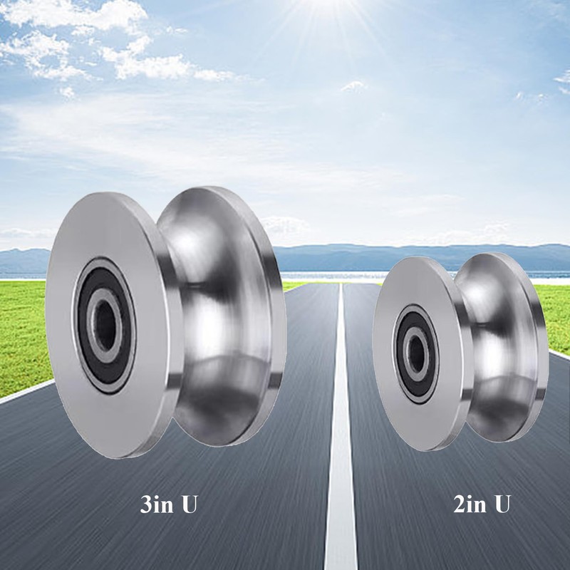 Sliding Gate Rollers Stainless Steel U Groove Wheel Heavy Duty