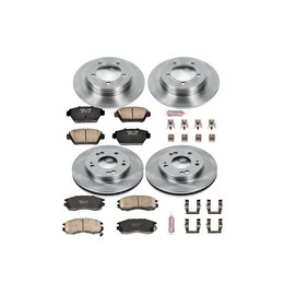 Power Stop KOE682 Autospecialty Front and Rear Replacement Brake Kit-OE Brake Rotors & Ceramic Brake Pads For Eagle Talon, Mitsubishi Eclipse, Plymouth Laser [Model Specific]